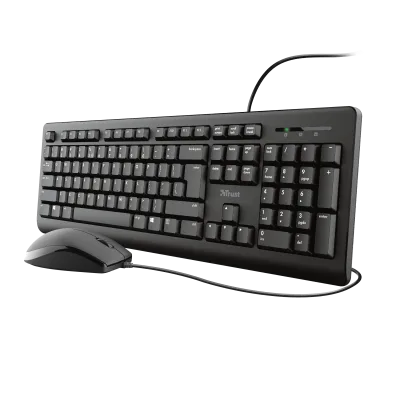 Kit Wired tastatura si mouse Trust Primo, negru