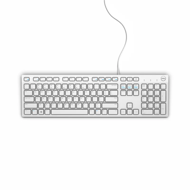 TASTATURI DELL, "KB216", cu fir, 105 taste format standard (104-108 taste), USB, alb, "580-ADGM"  (timbru verde 0.8 lei)