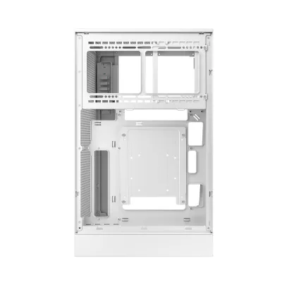 CARCASA DeepCool "CH270 DIGITAL WH", mini tower, gaming, fara sursa, suporta 6xfan, USB Type-C x 1, USB 3.2 gen 1 x 2, audio+mic, 4 sloturi expansiune, negru, "R-CH270-WHNDM0-G-1"