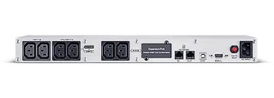 UPS CYBER POWER Line Int. cu Sinusoida Pura,rack 1U, 700VA/ 420W AVR,6xIEC,LCD,2x 6V/8Ah,Backup 2-9min,incarc.8h,USB,RS232,RJ45,slot SNMP,GreenP,seria CP "CP700EIPFCRM1U" (timbru verde 11 lei)