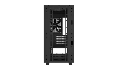 CARCASA DEEPCOOL CH370, Micro ATX, fara sursa, sticla securizata, 1 x 120mm fan, USB 3.0 x 2, Jack 3.5mm x 1, black, "R-CH370-BKNAM1-G-1" (timbru verde 0.08 lei)