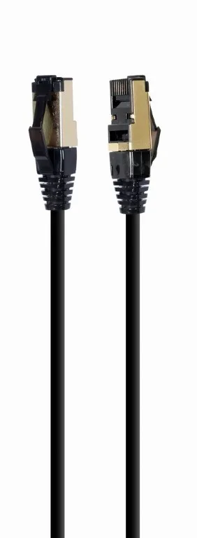 PATCH CORD S/FTP GEMBIRD Cat8, LSZH, cupru, 0.5 m, negru, AWG27, 2000MHz, dublu ecranat "PP8-LSZHCU-BK-0.5M" (timbru verde 0.08 lei)