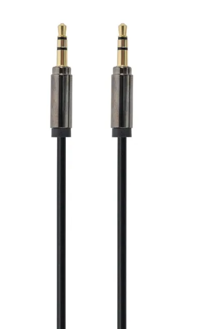 CABLU audio GEMBIRD stereo (3.5 mm jack T/T), 1m, conectori auriti, black "CCAP-444-1M" (timbru verde 0.08 lei)