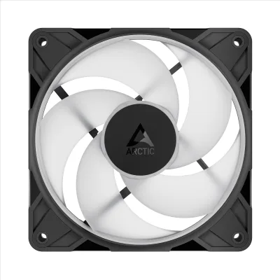 Set 3 ventilatoare Arctic "P12 Pro Reverse A-RGB - 3 Pack", 120mm, 500 - 3000 RPM, FDB, 73 cfm, 4-Pin Fan Plug + 4-Pin/3-Pin A-RGB Plug + 3-Pin Socket, negru, "ACFAN00333A" (timbru verde 0.54lei)