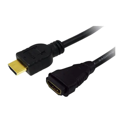 CABLU video LOGILINK, adaptor HDMI (T) la HDMI (M), 3m, conectori auriti, rezolutie maxima 4K DCI (4096 x 2160) la 60 Hz, negru, "CH0057" (timbru verde 0.18 lei)