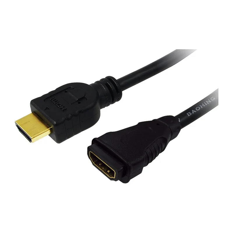 CABLU video LOGILINK, adaptor HDMI (T) la HDMI (M), 3m, conectori auriti, rezolutie maxima 4K DCI (4096 x 2160) la 60 Hz, negru, "CH0057" (timbru verde 0.18 lei)