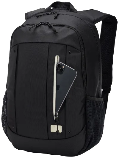 RUCSAC CASE LOGIC Jaunt, pt. notebook de max. 15.6", 2 compartimente, buzunar frontal, buzunar lateral x 2, waterproof,  volum 23 litri, poliester reciclat, negru"WMBP215BLACK" / 3204869