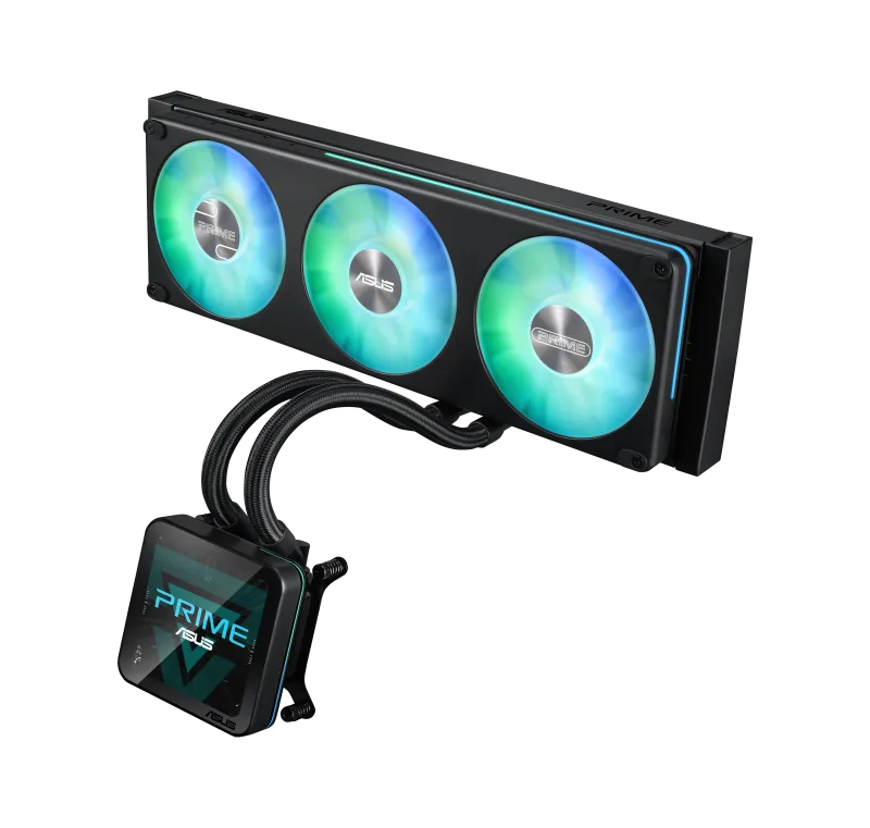 Cooler Procesor ASUS PRIME SLC II 360 ARGB LCD, Lichid, 12 cm, 3 ventilatoare, aRGB