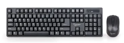 KIT wireless GEMBIRD, tastatura wireless 104 taste + mouse wireless 1000dpi, 4 butoane, rotita scroll, black "KBS-W-01" (timbru verde 0.8 lei)