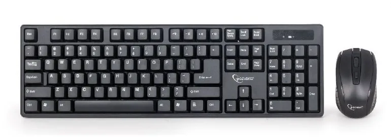 KIT wireless GEMBIRD, tastatura wireless 104 taste + mouse wireless 1000dpi, 4 butoane, rotita scroll, black "KBS-W-01" (timbru verde 0.8 lei)