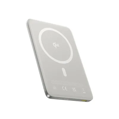 POWER BANK Baseus PicoGo AM41 Ultra-Slim Qi2 Magnetic Wireless, capacitate 10000mAh 27W, 1 x USB Type-C, include cablu USB Type-C la USB Type-C 30cm, titanium "E0027203" (timbru verde 0.98 lei) - 6932172691684