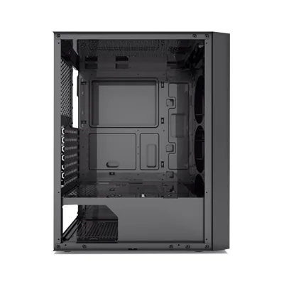CARCASA PCCOOLER, Middle Tower, ATX, fara sursa, sticla securizata, 4 x fan +controller incluse, iluminare ARGB, negru, USB 3.2 gen 1 x 1, USB 2.0 x 2, mic, audio, #MA100 MESH-C"
