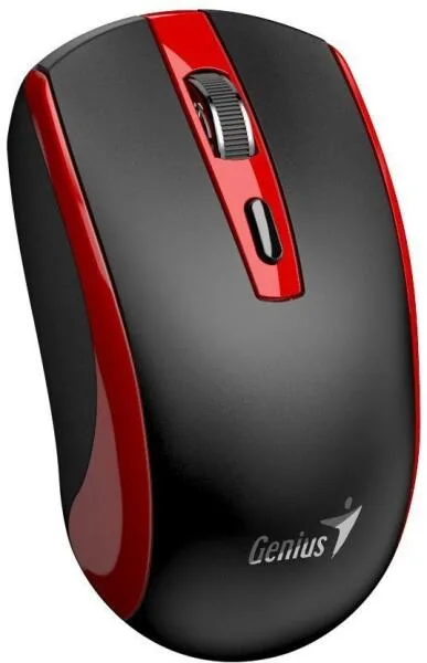 Mouse Genius "ECO-8150", PC sau NB, wireless 2.4GHz, optic, 1200 dpi, butoane/scroll 3/1, acumulator, buton Copilot, rosu, "31030045401" (timbru verde 0.18 lei) 4710268 262596