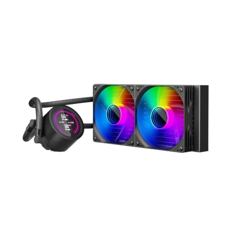 Cooler Procesor 1stPlayer TS4 240 BLACK, 12 cm, 2 ventilatoare