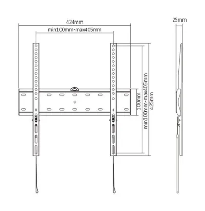 SUPORT de perete GEMBIRD, pt 1 TV/monitor, diag. max 32" - 55", fix, max 40 kg, "WM-55F-02"