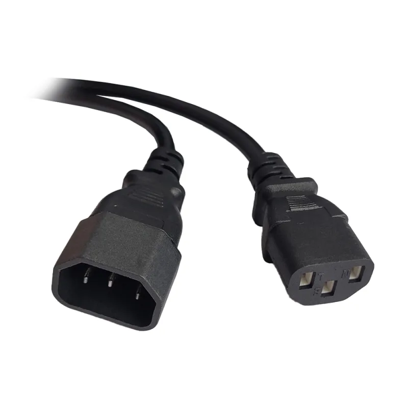 CABLU alimentare Spacer prelungitor, 1.8m, intrare C14, iesire C13, 6A, negru, "SPPW-C14-C13-6A-1.8" (timbru verde 0.18 lei)