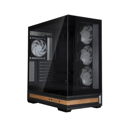 CARCASA Zalman "P40 NAMU", middle tower, gaming, fara sursa, suporta 10xfan, 4xfan inclus, PSU shroud, afisaj electronic, USB Type-C x 1, USB 3.1 gen1 x 2, audio+mic, 7 sloturi expansiune, negru, "P40 NAMU Black" (timbru verde 0.32lei)