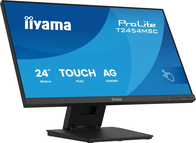 IIYAMA Monitor Touch T2454MSC-B3AG 24" InCell PCAP 10pt touchscreen monitor featuring IPS panel technology, Anti-Glare coating and a flexible stand "T2454MSC-B3AG" (timbru verde 7 lei)