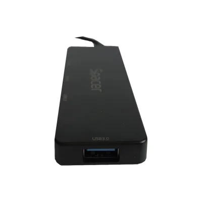 HUB extern SPACER, porturi USB:USB 3.0 X 4, 5V in (Type-C), conectare prin TYPE-C, cablu 15cm, ABS,  (timbru verde 0.18 lei), "SPHB-TYPEC-4U30-09"