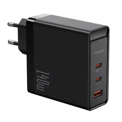 Incarcator Mcdodo GaN5 Pro, 2xType-C si 1xUSB-A, 140W, Negru