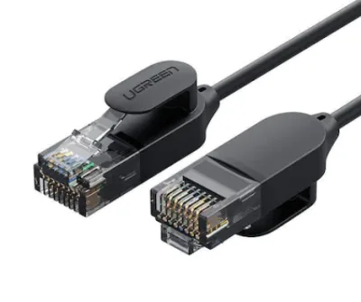 PATCH CORD UTP Ugreen Cat6A, "NW122" fire din cupru, tiny cable, viteza maxima 10 Gbps, 2m, negru "70334" (timbru verde 0.08 lei) - 6957303873340