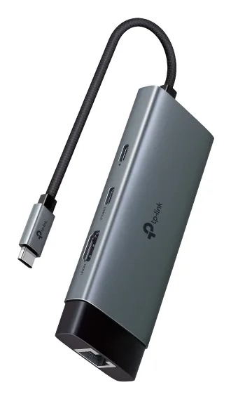 DOCKING STATION TP-Link, porturi USB: USB 3.0x2 + USB-C PDx1, USB-C x 1, 1 x HDMI, RJ-45 Gigabit x 1 conectare prin USB Type-C,lungime cablu 10 cm, gri, "UH6120C" (timbru verde 0.8 lei)