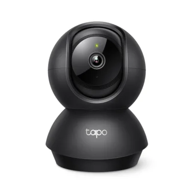 CAMERA IP TP-LINK, wireless, cube, pt. interior, dist. IR 9 m, tip lentila fixa 4 mm, 2 Mpx, microfon, carcasa plastic, slot SD card, negru "Tapo C201" (timbru verde 0.8 lei)