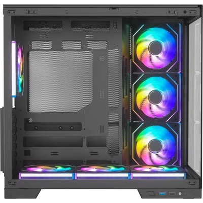 Carcasa ALPHAGEAR Ironclad mark 1, RGB, Mid Tower, Black