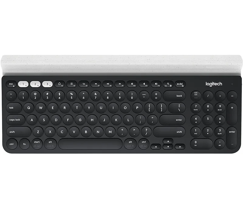 TASTATURA LOGITECH wireless & bluetooth, multimedia, 1 singur receiver, negru & argintiu, "K780" "920-008042"  (timbru verde 0.8 lei)