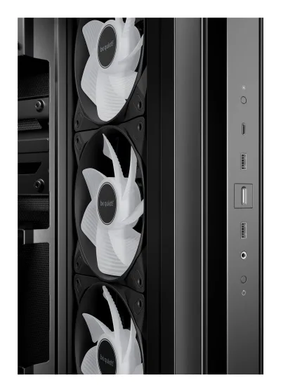 CARCASA be quiet "Light Base 500 LX Black", middle tower, gaming, fara sursa, suporta 10xfan, 4xfan inclus, , USB Type-C x 1, USBx2, audio+mic, 7 sloturi expansiune, negru, "BGW85" (timbru verde 0.32lei)