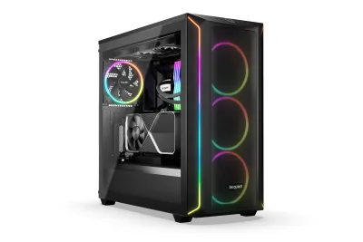 CARCASA be quiet "Shadow Base 800 FX", middle tower, gaming, fara sursa, PSU shroud, 7 sloturi expansiune, negru, "BGW63" (timbru verde 0.32lei)