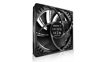 VENTILATOR  DEEPCOOL PC TF120S BLACK, 120x120x25 mm, 1500rpm, control PWM, fara LED, 1 ventilator, 4-pin PWM, negru, "DP-GS-H12FDB-TF120S-BK"