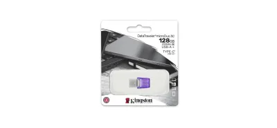Memorie USB Kingston microDuo 3C 128 GB, USB 3.0, Purpuriu