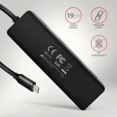 Hub USB AXAGON USB-C 5Gbps TRAVEL  "HUE-C1C" (timbru verde 0.18 lei)