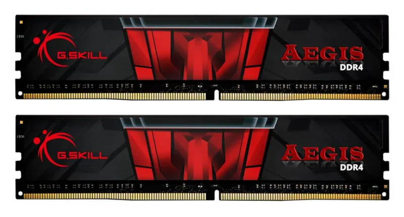 Memorie DDR G.Skill "Aegis" DDR4 16GB frecventa 3200 MHz, 8GB x 2 module, radiator, latenta CL16, "F4-3200C16D-16GIS"