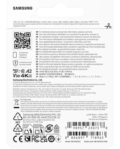 T9 microSD 256GB Card microSDXC™ UHS-I