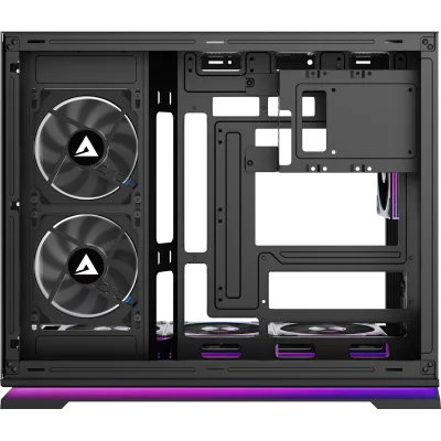 Carcasa ALPHAGEAR Ironclad mark 2, RGB, Micro Tower, Black