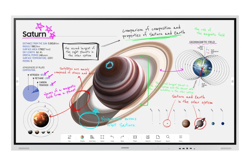 Ecran interactiv Samsung Flip Pro WM85B, "LH85WMBWLGCXEN" (timbru verde 15 lei)