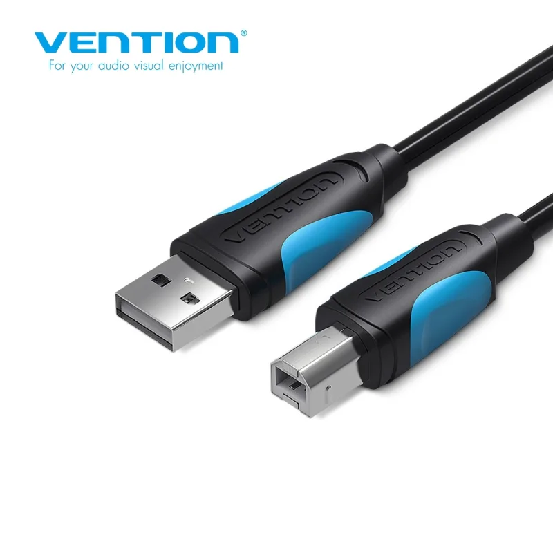 Cablu USB pt. imprimanta Vention, USB 2.0 B (T) la USB 2.0 (T), 10m, 480 Mbps, PVC, negru, "VAS-A16-B1000" (timbru verde 0.08 lei) -6922794732612
