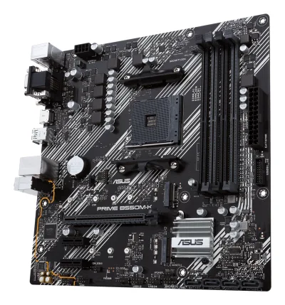 PLACA de BAZA Asus "PRIME B550M-K", skt AM4, mATX, AMD B550, 4 x DDR4, max. 128 GB, 4 x SATA, 3 x M.2, 7.1, "PRIME B550M-K"