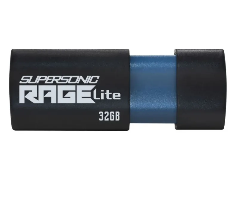 MEMORIE USB 3.2 PATRIOT Supersonic Rage Lite, 32 GB, protectie slide, negru, "PEF32GRLB32U" (timbru verde 0.03 lei)