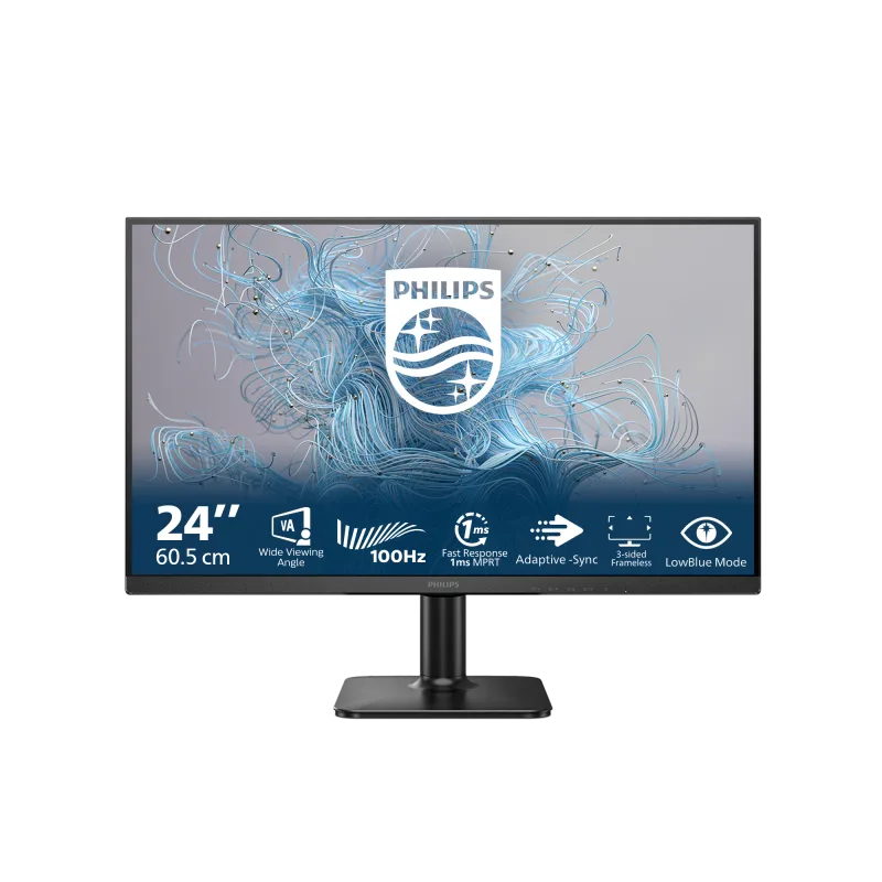 Monitor Consumer Philips 24E2N1100LB/00, 24", 1920 x 1080 pixeli, Black, 3 ani Garantie