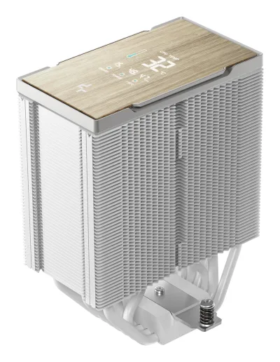 COOLER DeepCool "AK700 G2 DIGITAL WH" skt. Intel si AMD, racire cu aer, vent. 120mm, 2700 rpm, 7 heatpipes, inaltime 157mm, top cover digital, alb,"R-AK700-WHNDMN-GJD"  (timbru verde 2 lei)