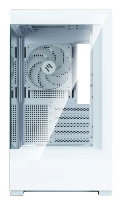 CARCASA Zalman "P30 v2", mini tower, gaming, fara sursa, suporta 9xfan, 3xfan inclus, PSU shroud, USB Type-C x 1, USB 3.1 gen1 x 1, audio+mic, 5 sloturi expansiune, alb, "P30 White V2" (timbru verde 0.24lei)