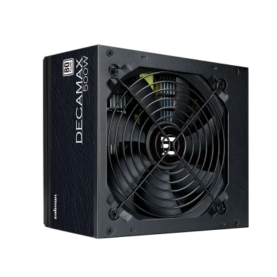 SURSA Zalman "Decamax 500", 500W, certificare 80 Plus, active PFC, fan 120mm, negru, "ZM500-LX3" (timbru verde 2 lei)