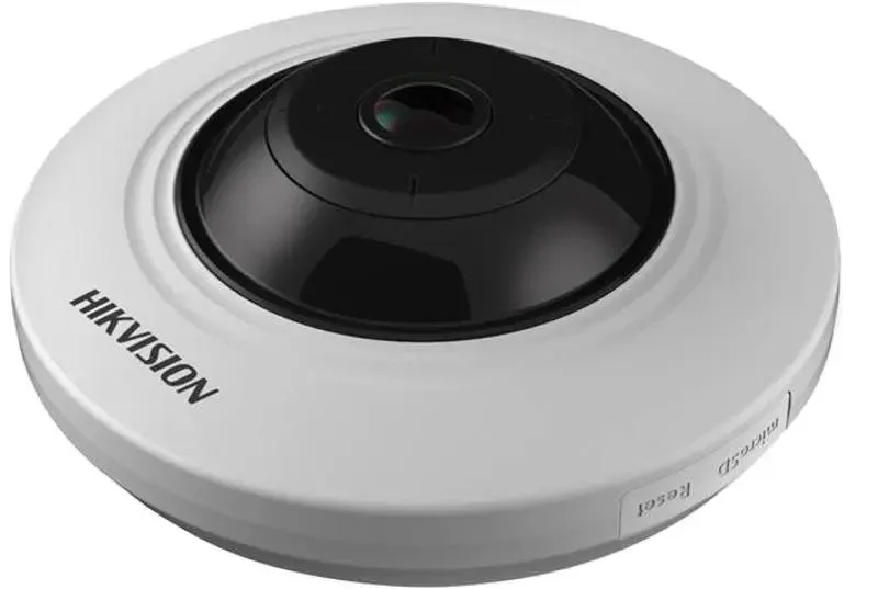 Camera supraveghere Hikvision IP Fisheye DS-2CD2935FWD-I(1.16mm) 3 MP, 2048 × 1536 @30fps ,1/2.8" Progressive Scan CMOS,FOV: horizontal field of view 180°, vertical field of view 180° Lens 1.16 mm ,Communication Interface 1 RJ45 10M/100M self-adaptive