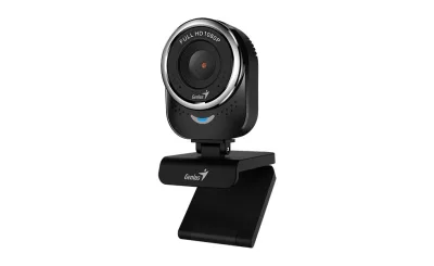 CAMERA WEB GENIUS  senzor 1080p Full-HD cu rezolutie video 1920x1080, QCam 6000, microfon, black "32200002407"  (timbru verde 0.18 lei)
