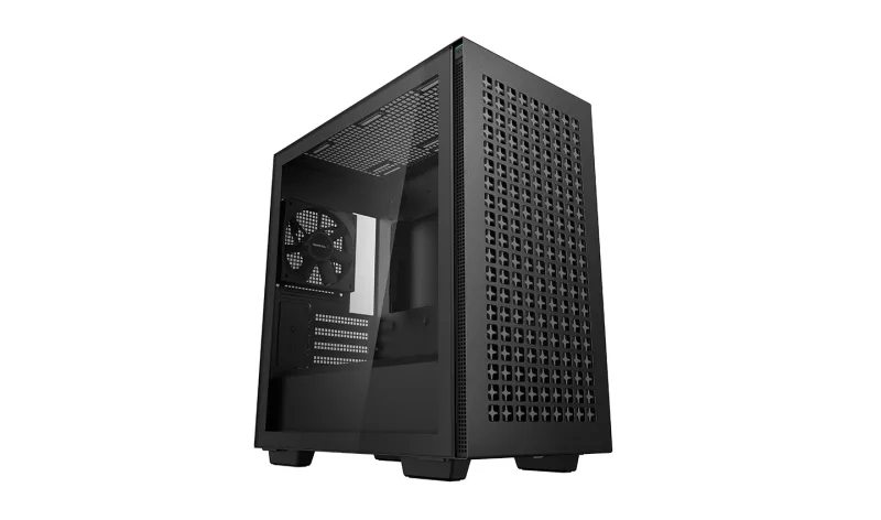 CARCASA DEEPCOOL CH370, Micro ATX, fara sursa, sticla securizata, 1 x 120mm fan, USB 3.0 x 2, Jack 3.5mm x 1, black, "R-CH370-BKNAM1-G-1" (timbru verde 0.08 lei)