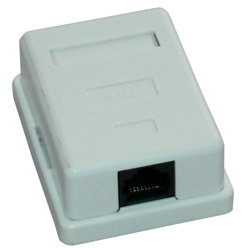 Priza UTP simpla aplicata cat.5e - EMTEX, "EMT-UTP5E-1P-PT"