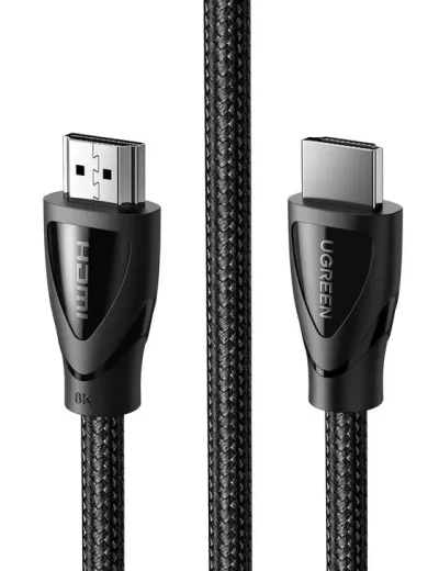 CABLU video Ugreen, "HD140" HDMI (T) la HDMI (T), HDMI 2.1, 8K la 60Hz, lungime 3m, braided, negru "80404" (timbru verde 0.08 lei) - 6957303884049